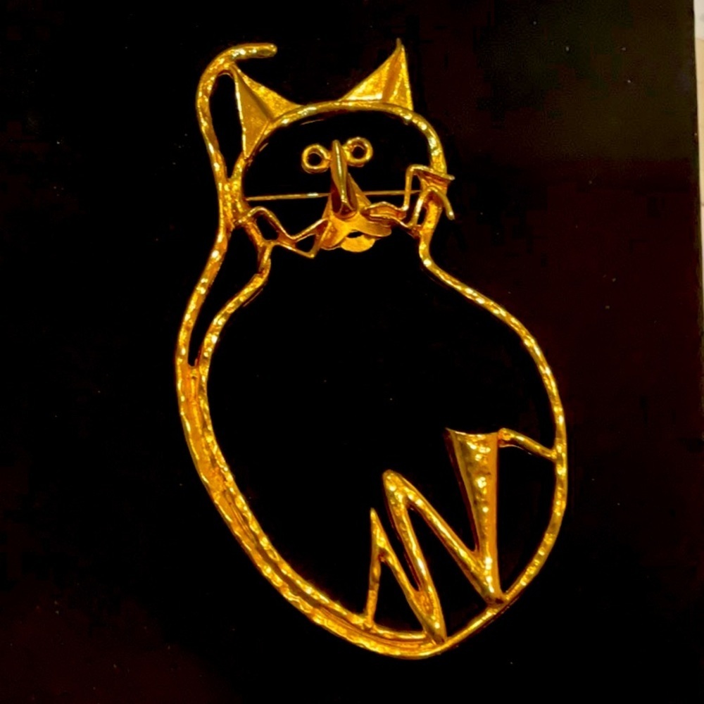 Modernist Cat Brooch - Picture 4 of 4